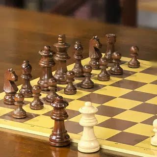 学生实木国际象棋加重木质棋子双面棋盘标准儿童比赛套装双后益智