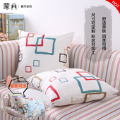 蒙月抱枕套不含芯沙发靠垫套床头腰靠可定做全棉老粗布长方形尺寸