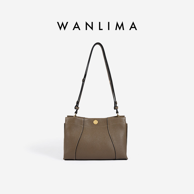 Wanlima/万里马时尚女士Hobo包小香风菱格包包设计师新年