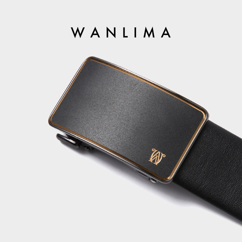 万里马皮带男士头层牛皮腰带自动扣商务裤带真皮2025新款真皮带