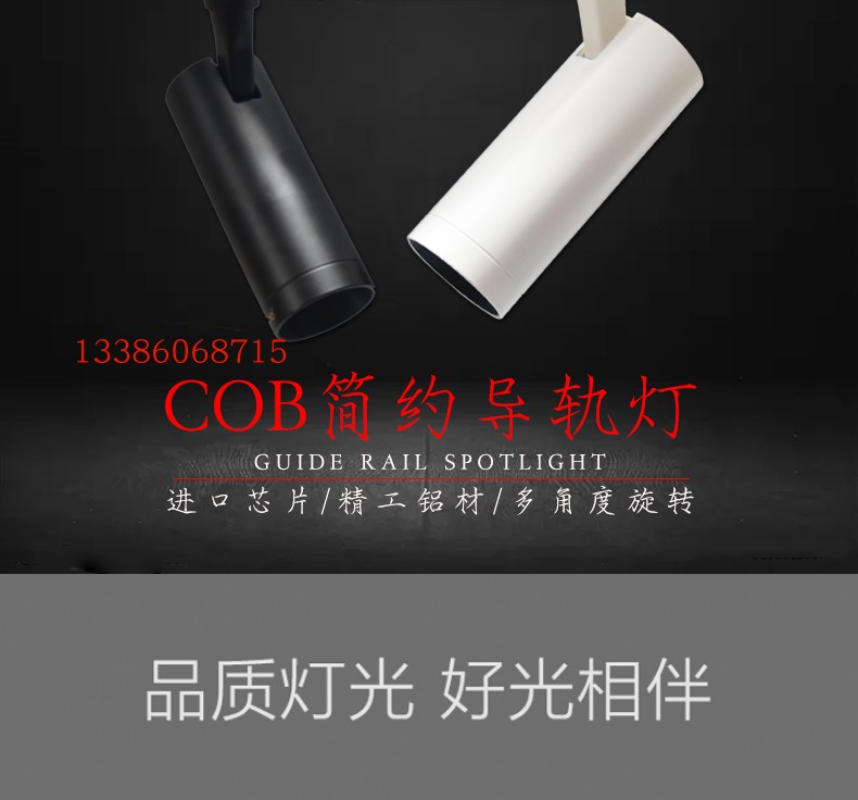 gopo进势照明led非凡轨道灯白