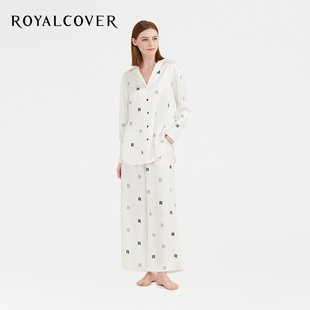 短裤 ROYALCOVER 长裤 白色斜纹衬衫 罗卡芙丝绸斜纹家居服套装