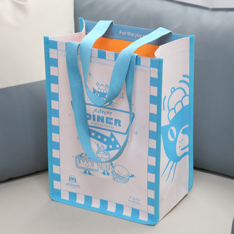 加厚牛皮纸礼品袋毛绒公仔环保购物包学生补课包逛街单肩包收纳包