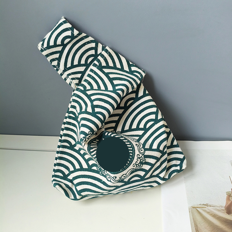 帆布小号手拎袋套结包散步遛弯