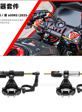适用钱江赛800RS赛600RS改装车头平衡稳定方向钛尺阻尼器支架套装