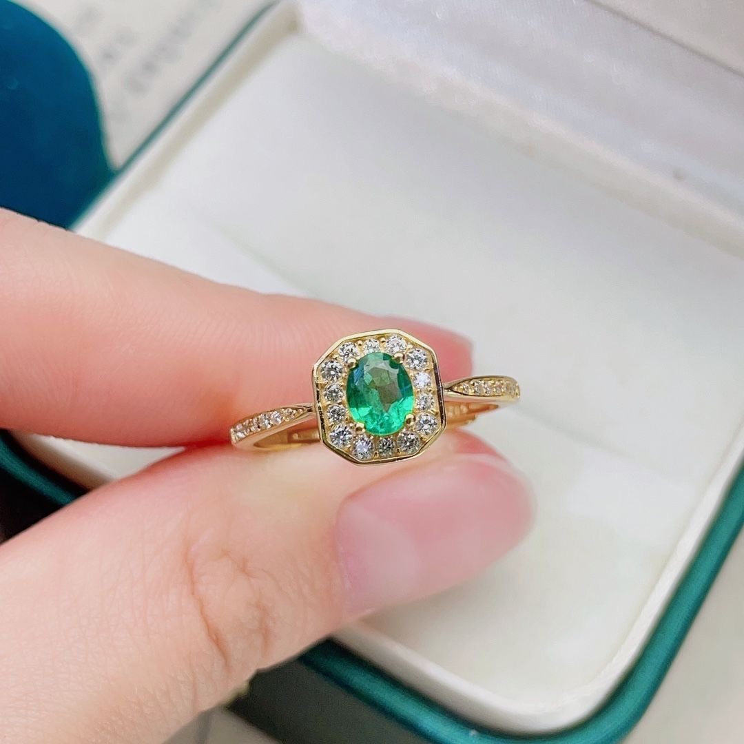 哥伦比亚天然祖母绿戒指女士活口戒子银镀金镶嵌工艺小而美精致款,珠宝/钻石/翡翠,手饰,淘宝优惠券,粉丝福利购,淘宝优惠卷