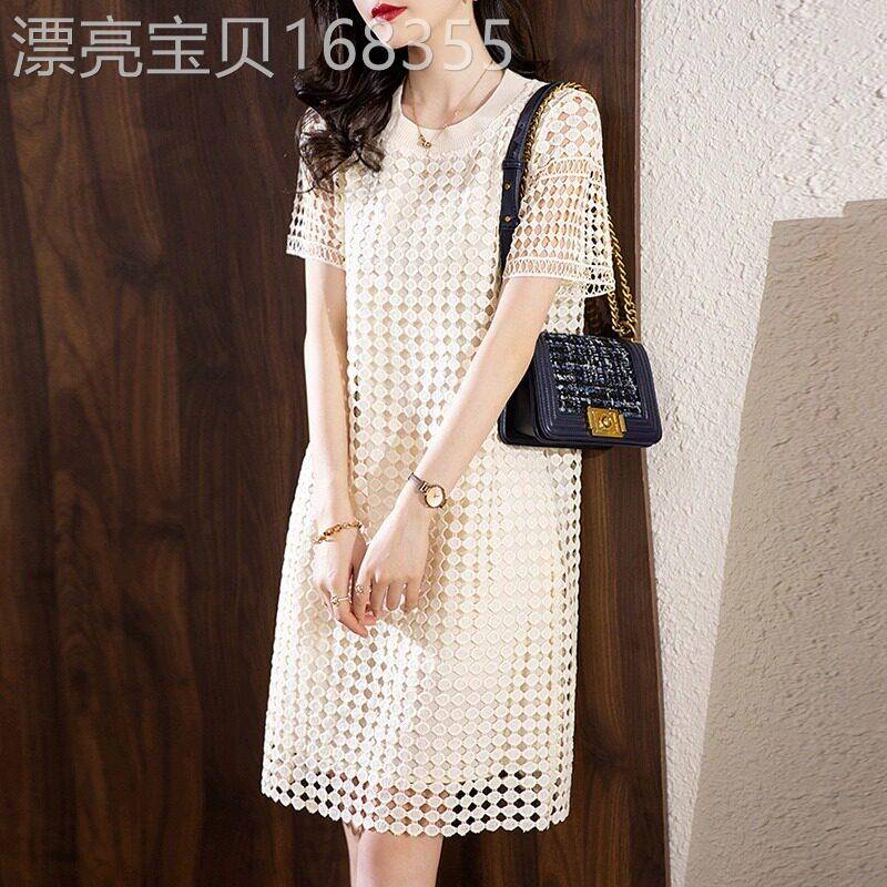 连衣裙子女士装夏季2026年新款雪纺小个子时尚气质洋气减龄中长裙