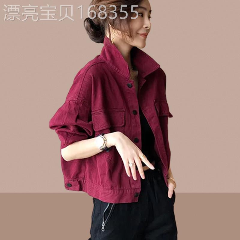 时尚品牌牛仔女短外套娇小短上衣2025春秋季新工作夹克热款式