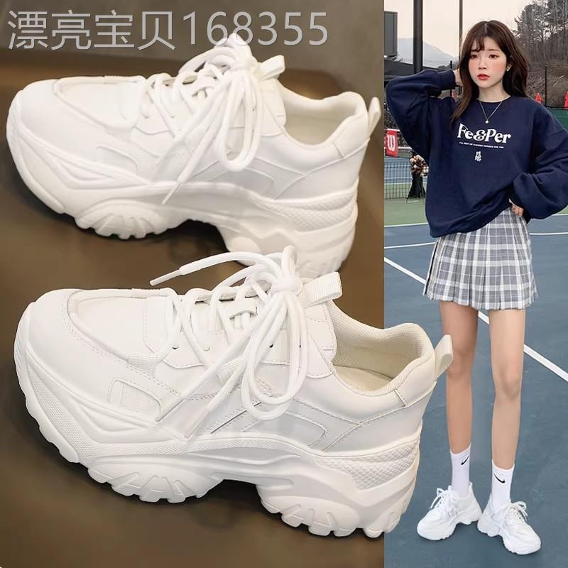 老爹鞋女2026年新款百搭白色厚底增高女鞋运动休闲爆款超火的鞋子