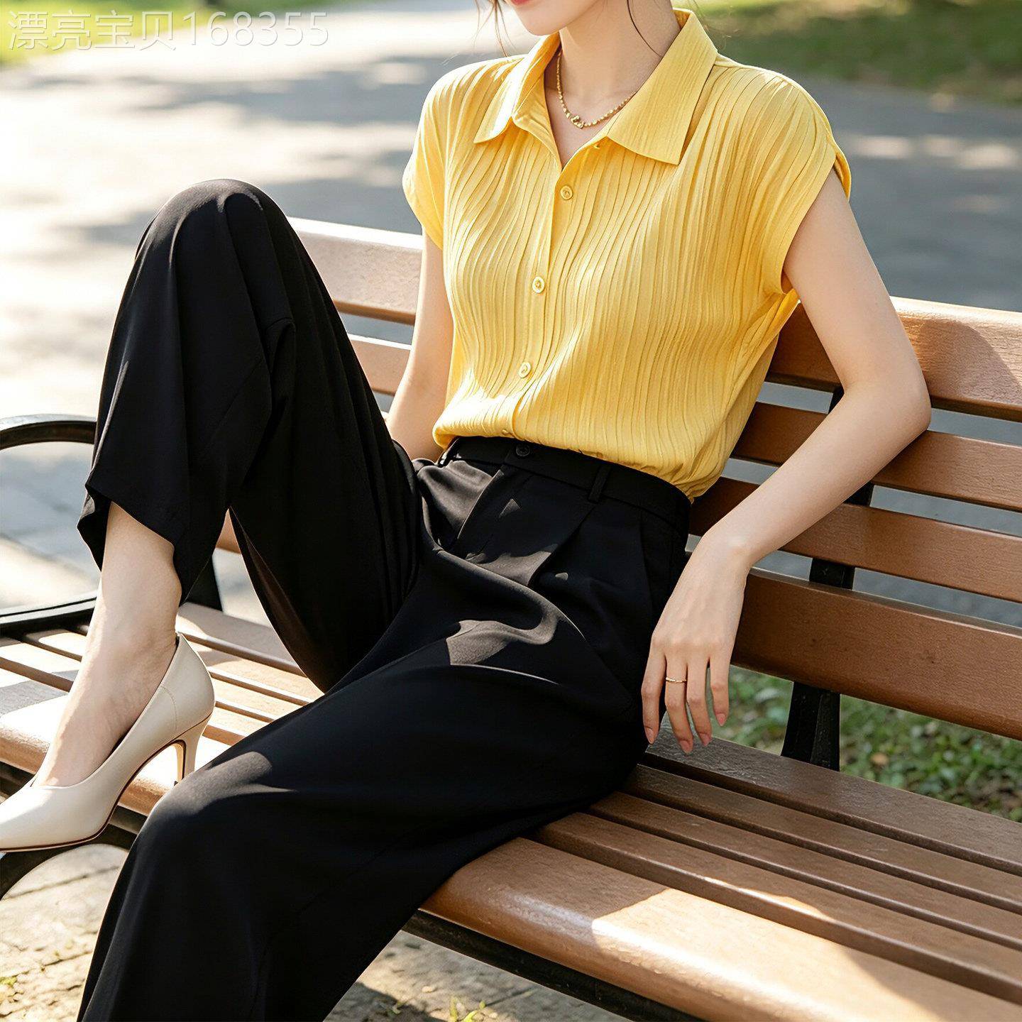 冰丝薄款哈伦烟管直筒裤女夏季凉爽垂感宽松显瘦小个子九分西装裤