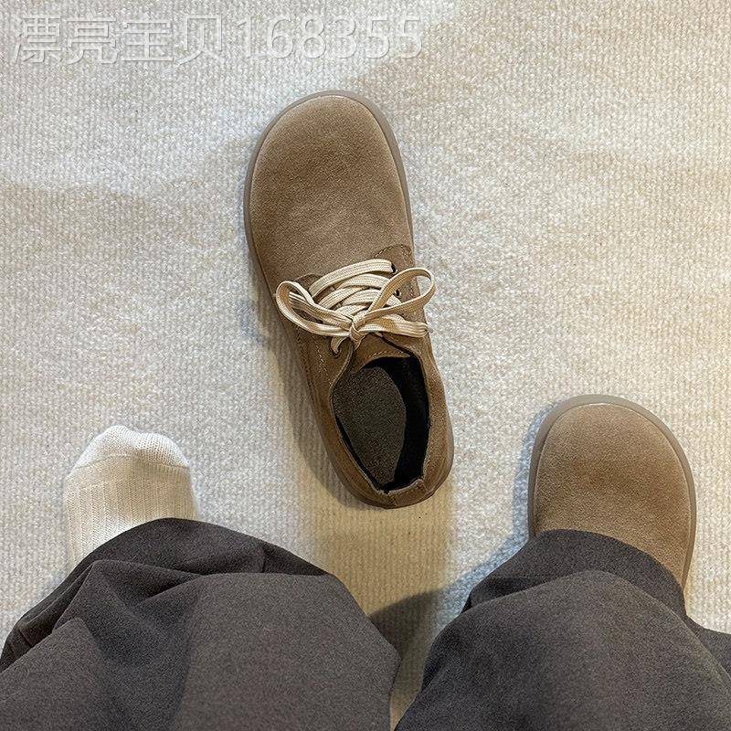 【高品质】德训鞋男款圆头翻毛皮鞋休闲德比鞋运动阿甘鞋户外潮鞋