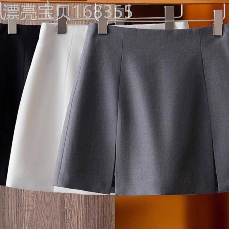潮牌西装半身裙2026夏季新款高腰修身显瘦小个子裙裤a字包臀短裙