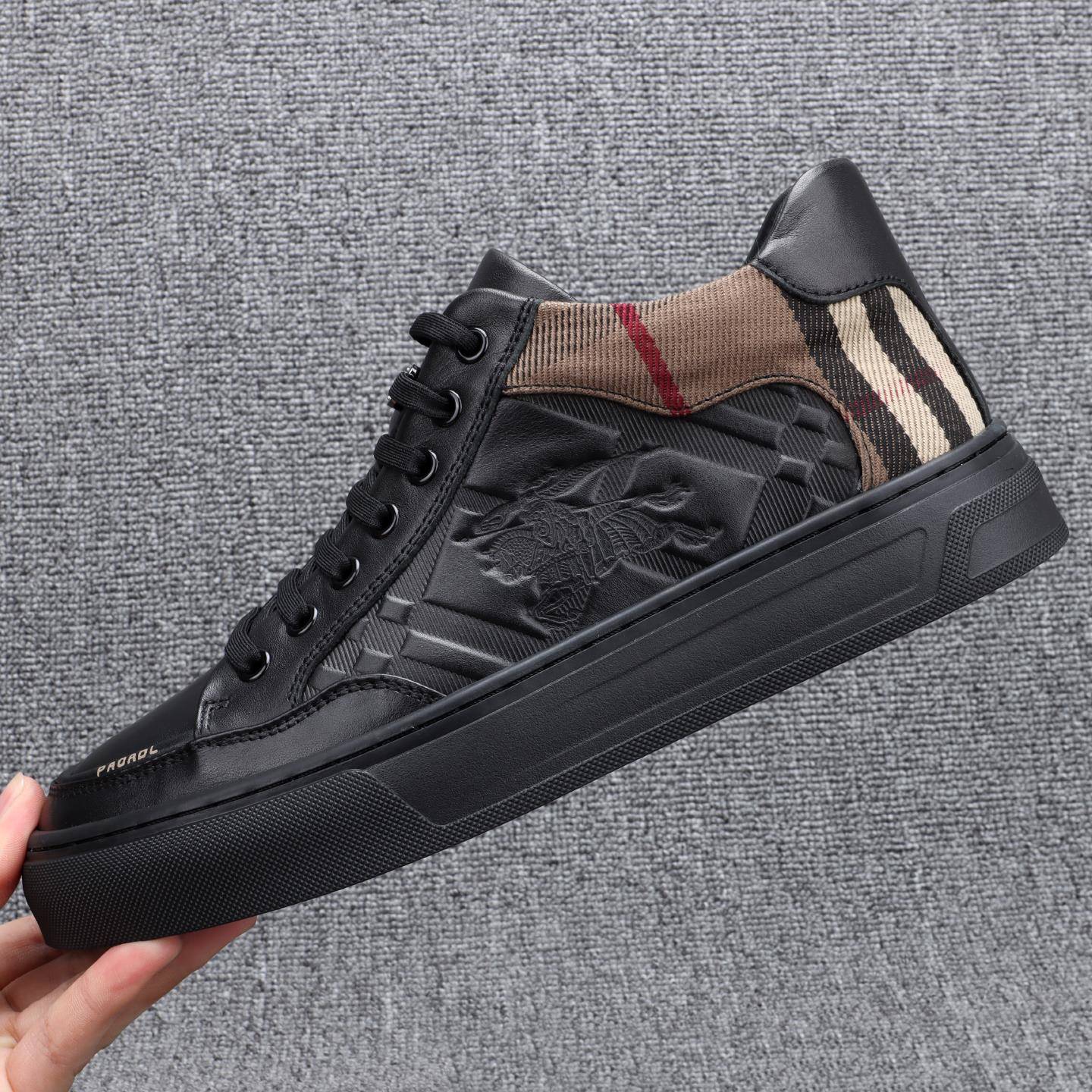 韩国专柜 欧洲站真皮时尚男鞋2025秋季新款高帮板鞋百搭休闲鞋