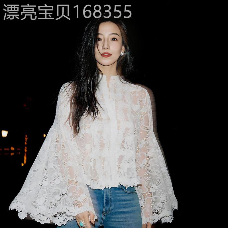 法式白色蕾丝衬衫女夏季2025新款高级感独特小众设计绝美长袖上衣