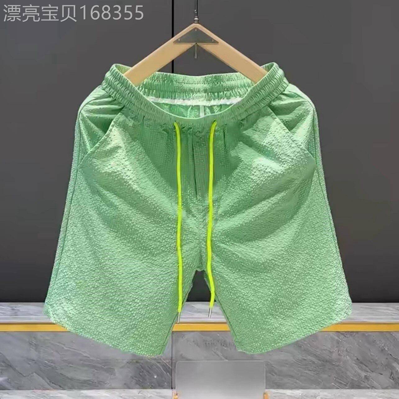MAROLIO~夏日超清凉!华夫格速干短裤男简约百搭纯色泡泡纱五分裤