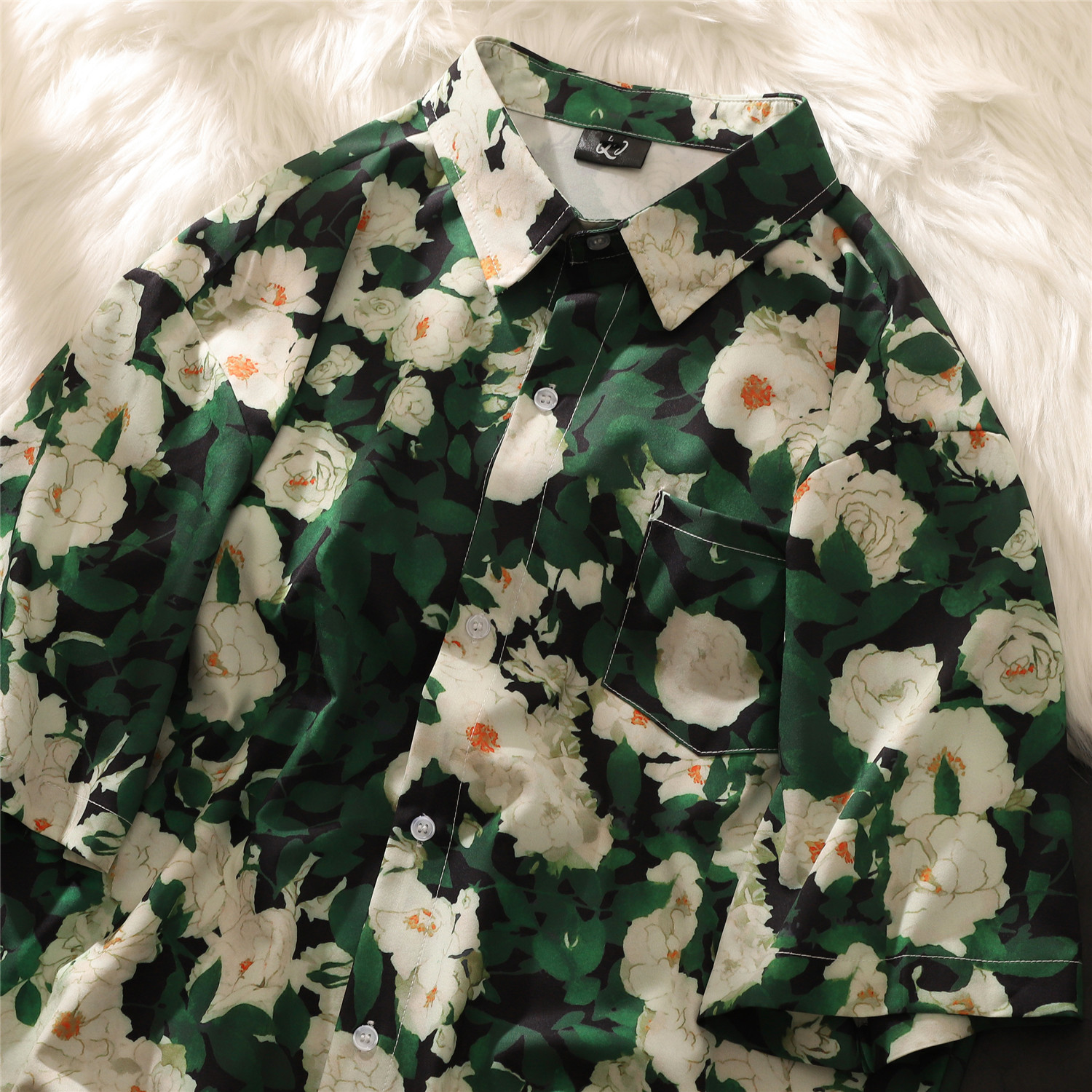 港风夏季防晒森系男女宽松短袖情侣衬衫C301P40，男装防晒衣，电商A433