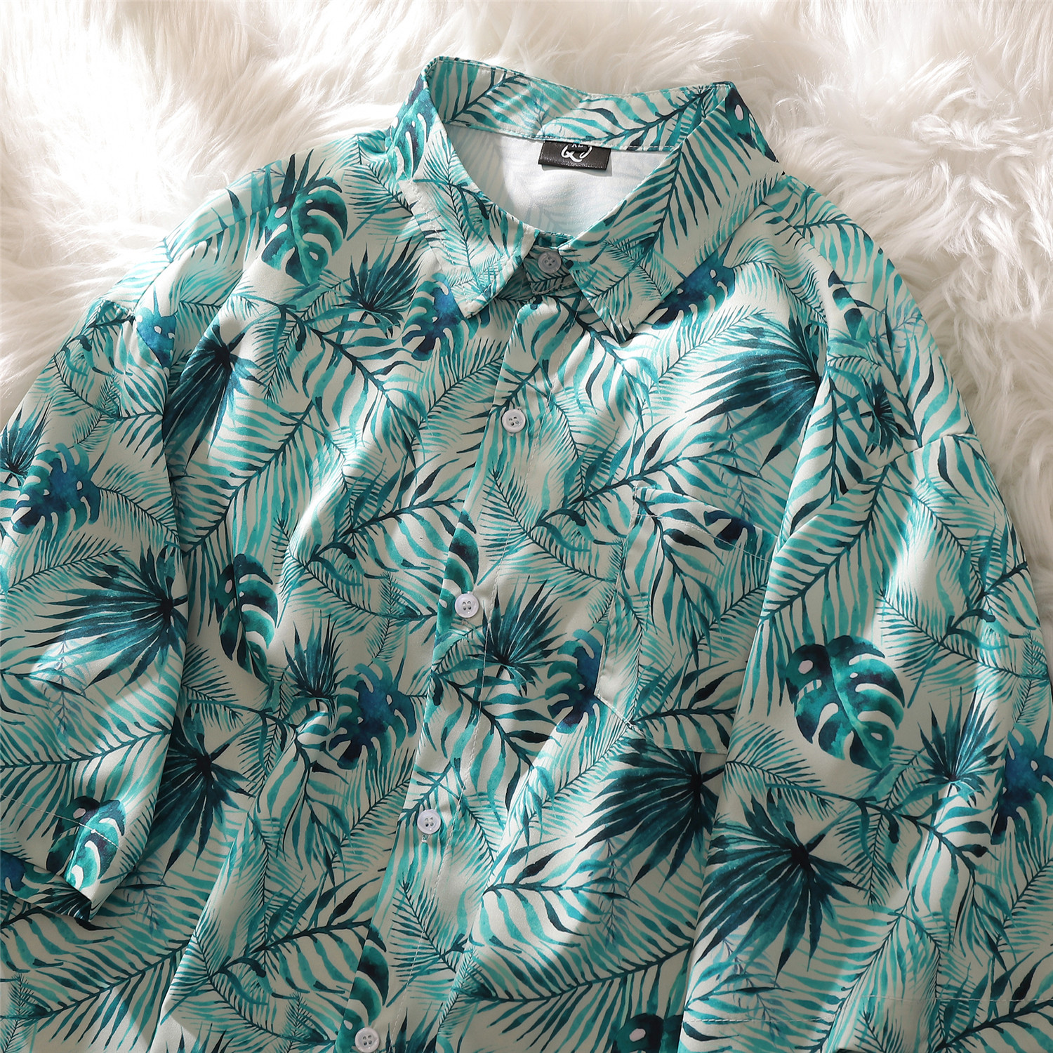 2025春夏男女宽松短袖情侣印花衬衫C616P40，男装T恤，电商A433