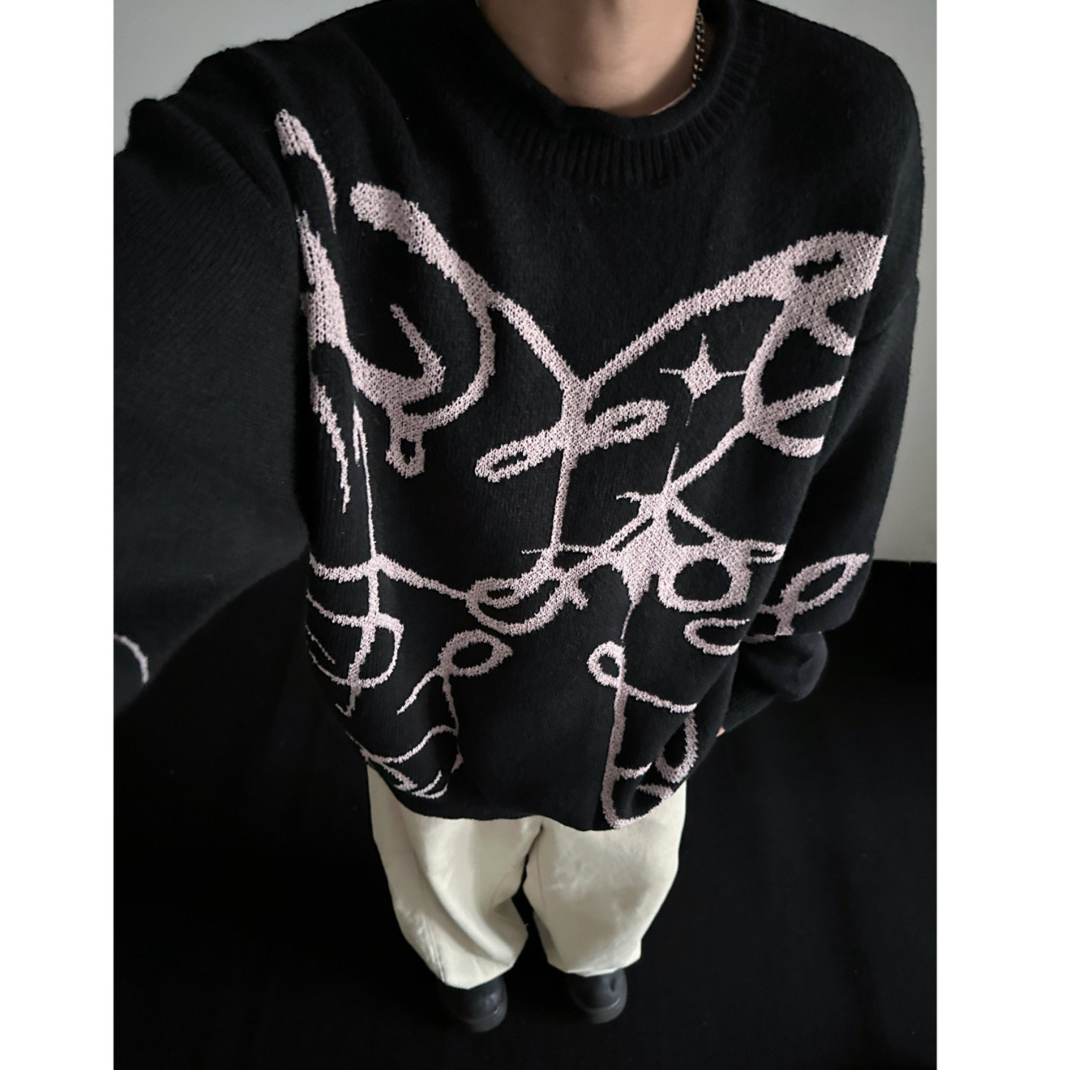 秋冬圆领套头男女情侣针织毛衣上衣M05P78,男装针织衫/毛衣,电商A433