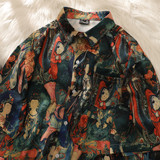 港风夏季防晒男女宽松短袖衬衫情侣C289P40，男装防晒衣，电商A433