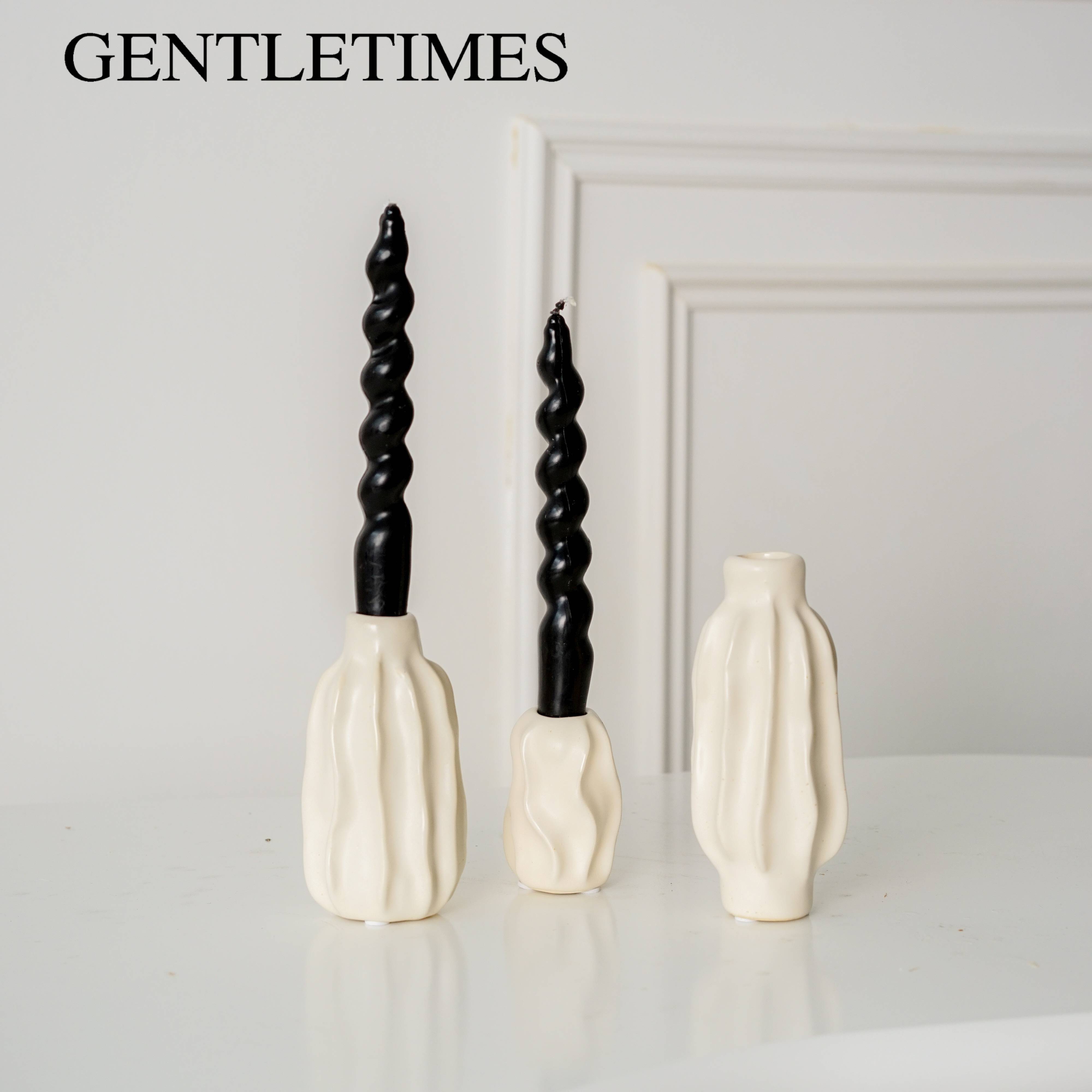 简约现代创意陶瓷烛台家居装饰ins风艺术蜡烛台餐厅烛光晚餐摆件