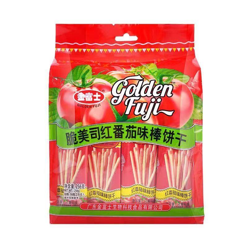 金富士脆美司蔬菜味番茄味饼干256克内含16小包装零食品袋装