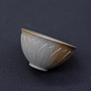 一茶器｜定窑莲瓣盏临摹款 原创纯手工紫砂茶杯设计主人杯泡茶杯