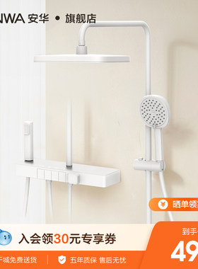 【清仓】安华卫浴花洒套装四功能出水全铜琴键家用沐浴淋浴器