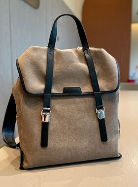 小众通勤高颜值双肩包女2026新款轻便帆布电脑女士背包高级旅游大