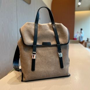 超火通勤高颜值双肩包女2025新款 轻便帆布电脑女士背包高级旅行大