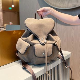 超火帆布小众旅行双肩包女2025新款 通勤高颜值轻便女士背包大 时尚