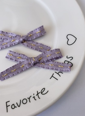 25元包邮朵拉手作紫色蝴蝶结双马尾发饰少女心可爱软妹田园风头饰