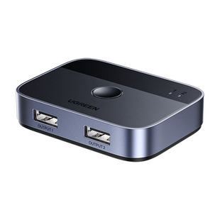 绿联 USB3.0共享切换器二进二出两台电脑主机显示器共用键盘鼠标2口打印机共享器分线器一拖二一进二出转换器