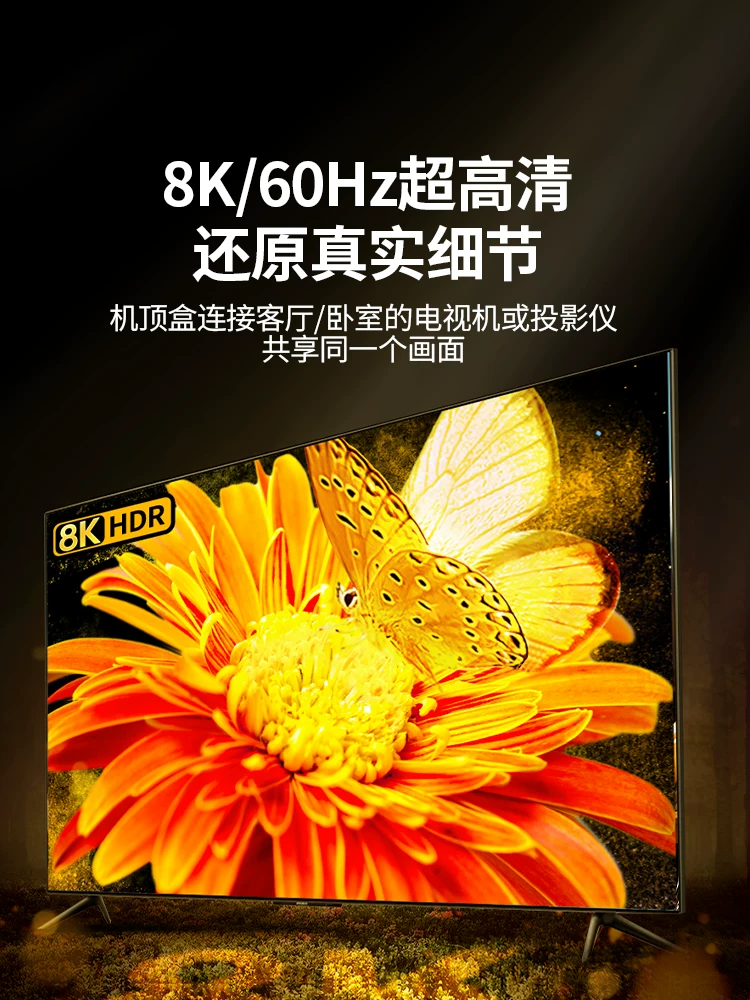 Зелёное Соединение HDMI Распределитель Один вход Два выхода 8k HD Один фен Два компьютера ТВ-приставка Экран переключение Разделение экрана Вывод два аудио и видео расширение Разделительная линия