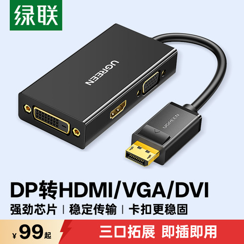 三口合一 高清 1080P 镀金接口