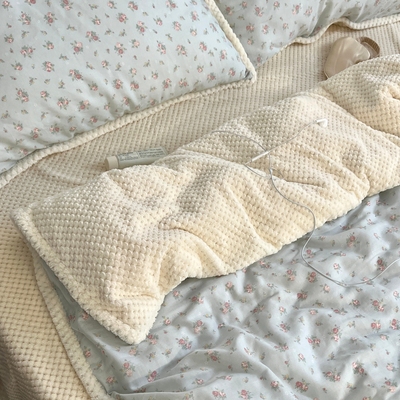 梨梦 秋冬碎花A纯棉双层纱B牛奶绒四件套保暖珊瑚绒床单被套床品