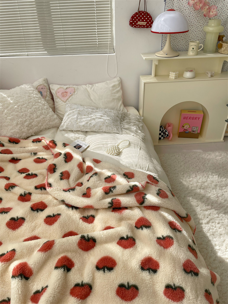 梨梦 蜜桃多多~小清新甜美秋冬保暖加厚双面牛奶绒毛毯沙发盖毯,床上用品,休闲毯/毛毯/绒毯,淘宝优惠券,粉丝福利购,淘宝优惠卷