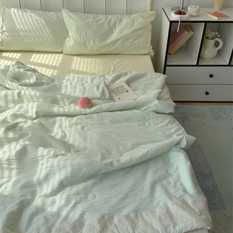 梨梦 海盐薄荷 清新夏凉被四件套夏季薄被子单双人夏被空调被芯