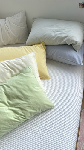 梨梦生活纯棉水洗棉枕套套全棉