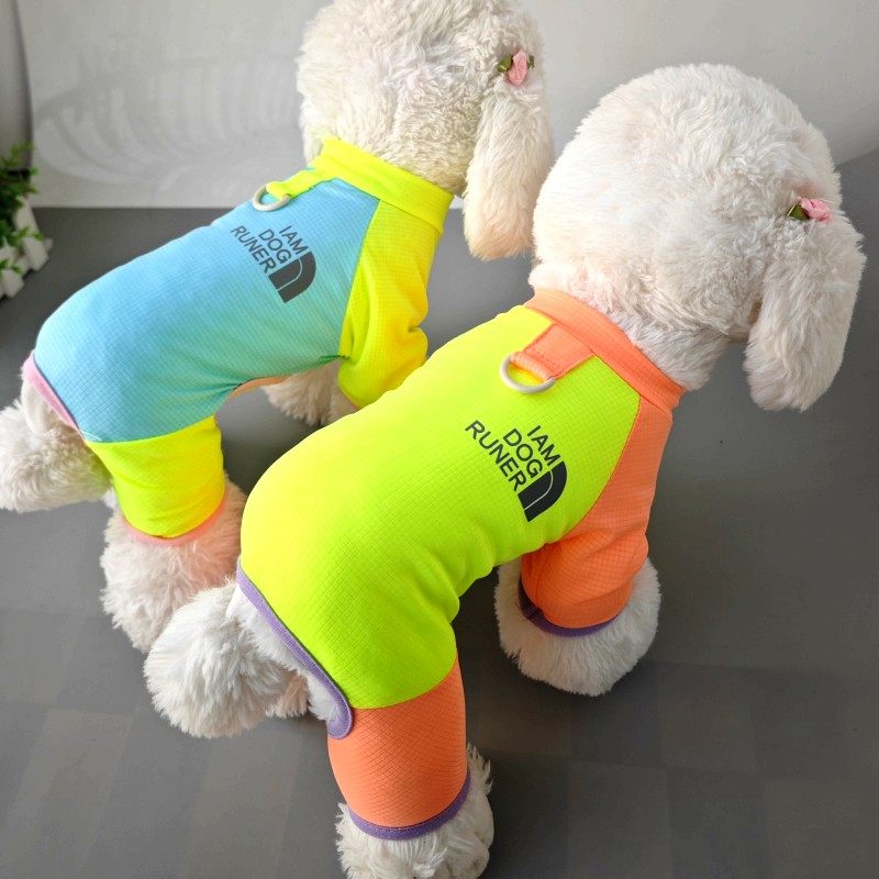宠物春夏装速干运动装泰迪比熊小狗狗防晒四腿夏季约克夏薄款衣服