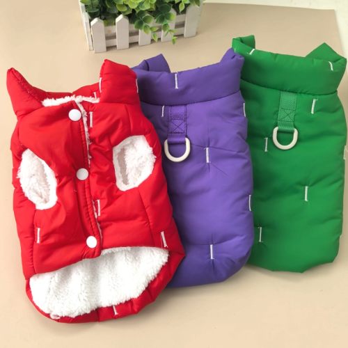 点绣两腿棉衣马甲狗狗衣服宠物小型犬猫咪棉背心加厚泰迪比熊秋冬