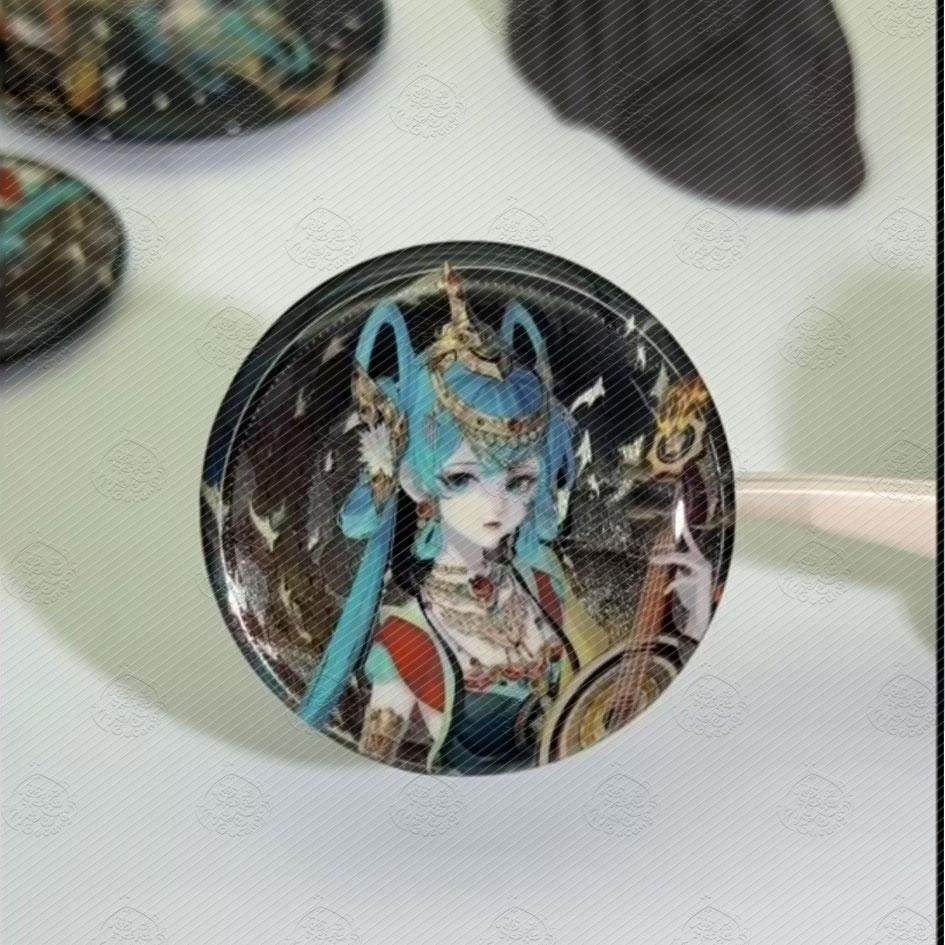 栗粒谷仓初音未来同人周边【敦煌】吧唧方卡镭射票海报纸袋