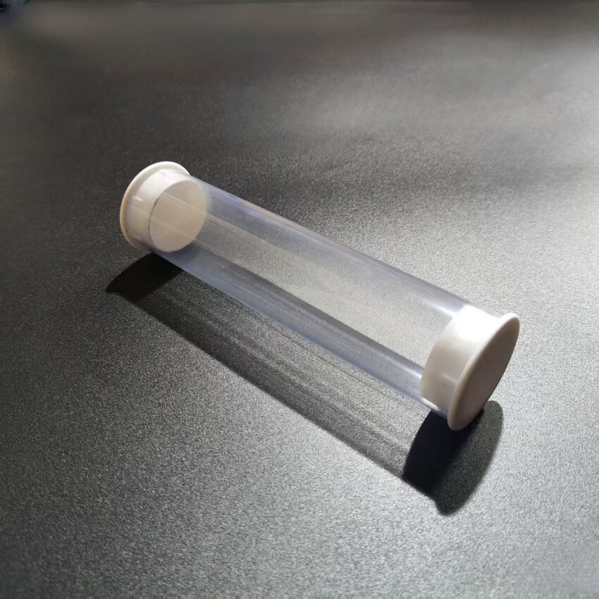 厂家定制透明管透明硬管包装管收纳塑料管强度高不易碎pvc36带塞