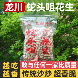 车田蛇头咀花生龙川客家特产传统沙炒小粒花生咸香脆下酒休闲小吃