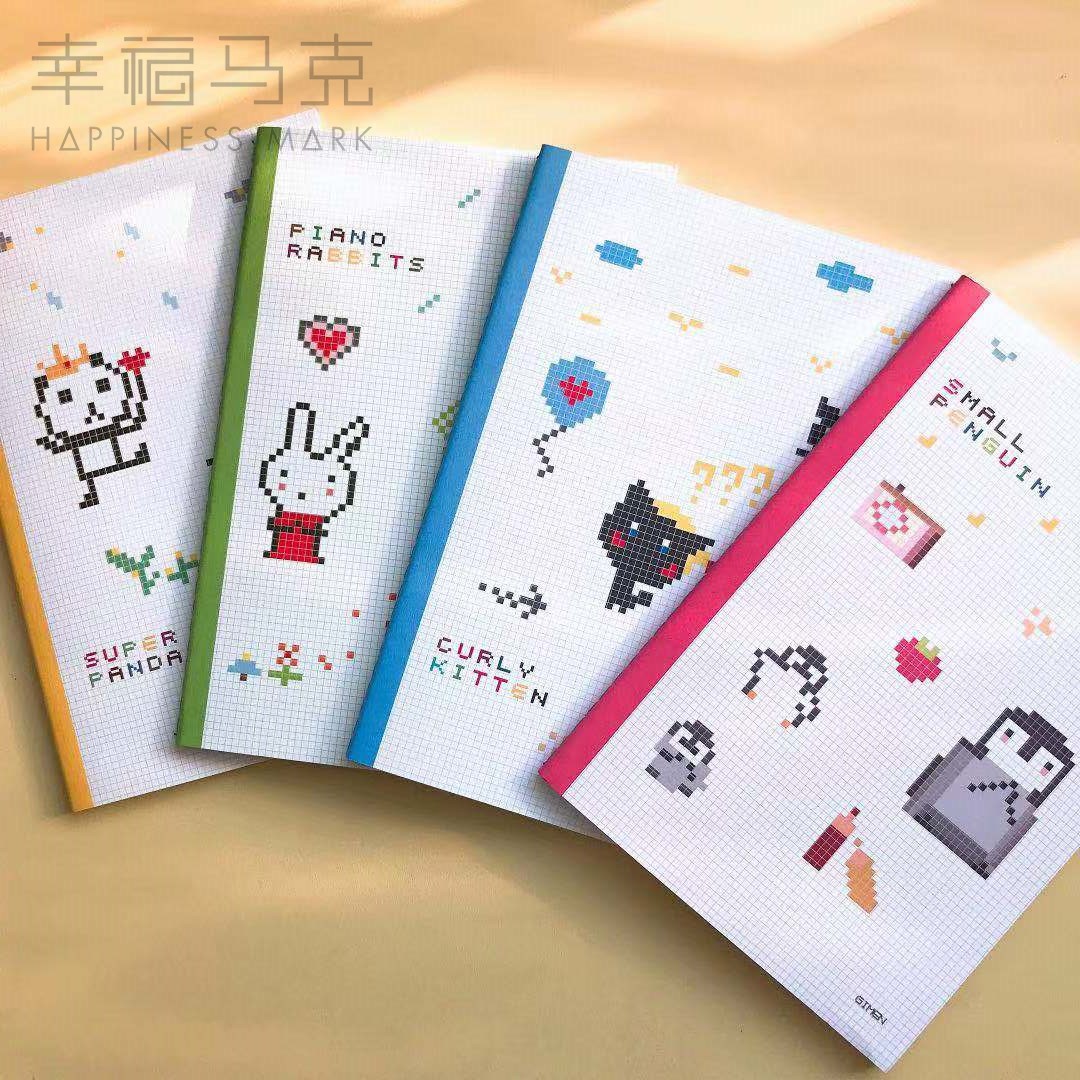 巨门32K方眼车线笔记40入像素游戏网格本学生涂鸦A5大小本子