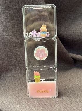 青壹坊Koni pig樱花系列三方油漏可爱透明创意高颜值桌面摆件