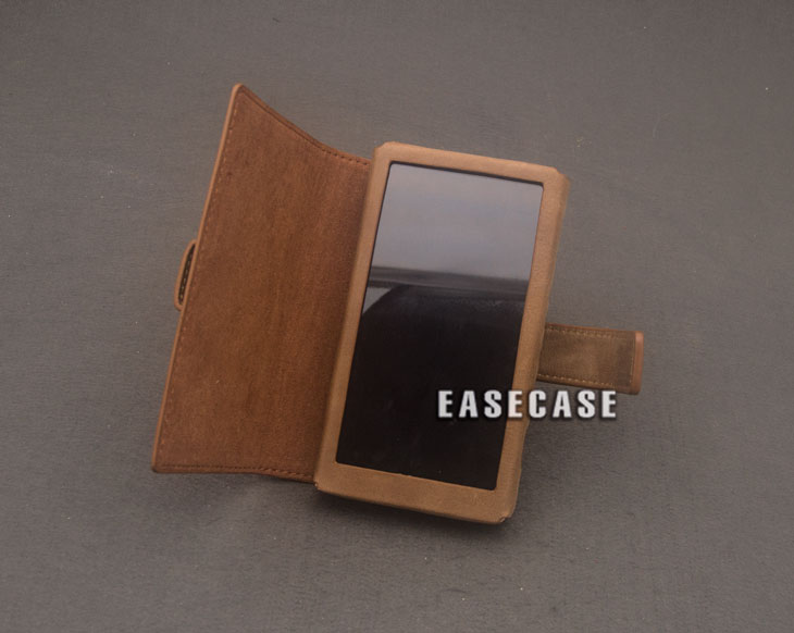 E4款EASECASE定制 SONY NW-ZX700 ZX706 ZX707真皮套保护套壳浅咖