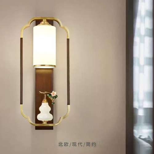 禅意高档客厅卧室背景墙灯新中式