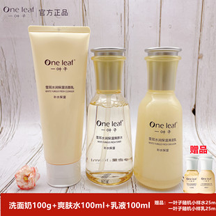 水润保湿 一叶子雪耳水乳套装 爽肤水清滢乳液滋润提亮护肤品男女