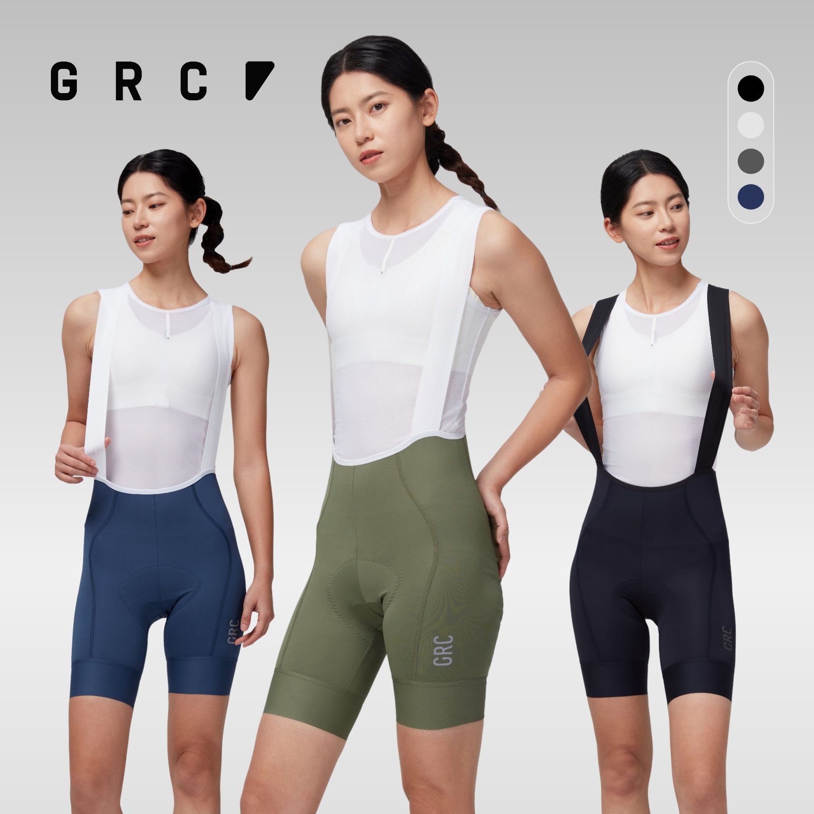 GRC春夏季山地车衣骑行裤TECH公路车自行车骑行服背带短裤女士款