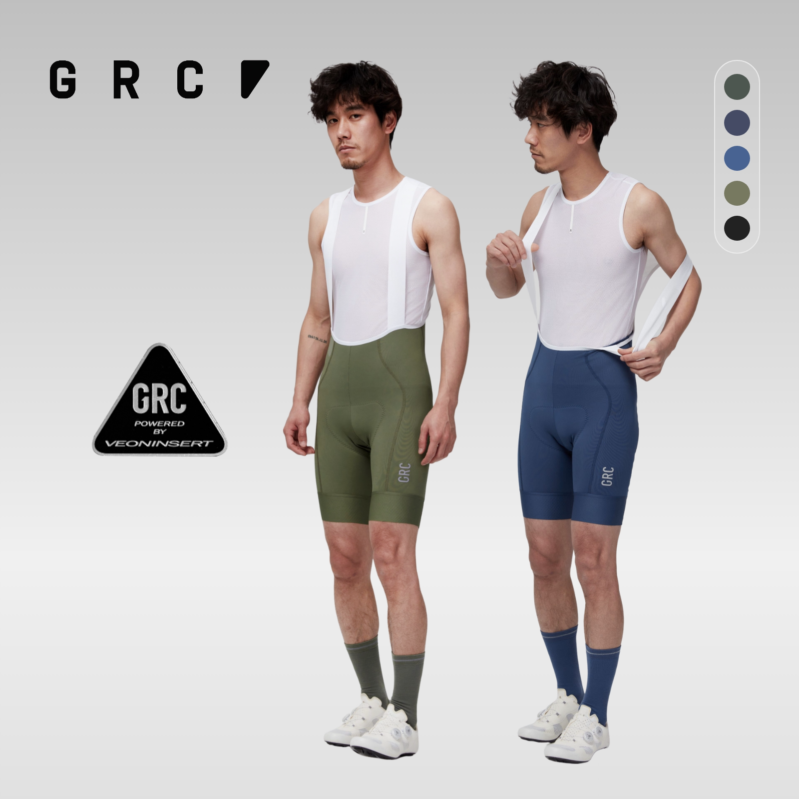 GRC春夏季骑行裤TECH山地车衣公路车自行车骑行服背带短裤男士款